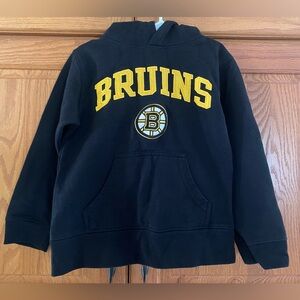 NHL Official Boston Bruins Black and Gold Kids Hoodie Size XS 4/5